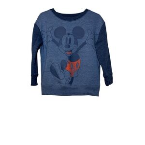 Disney Toddler Boy Mickey Mouse Crewneck Sweatshirt Navy Blue Size 3T